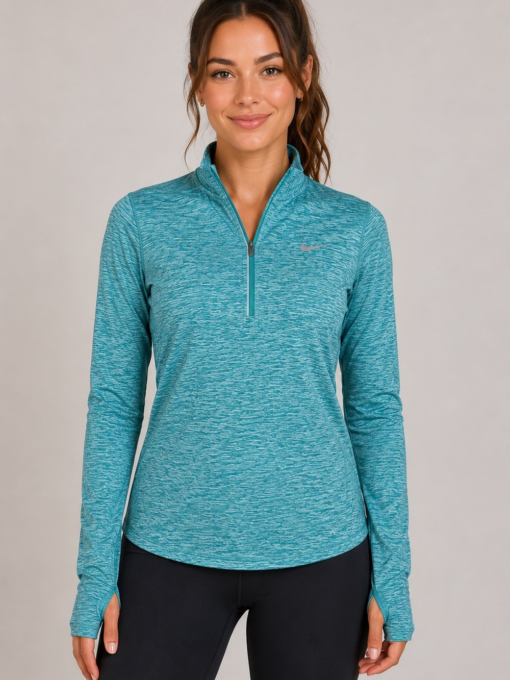 Nike Dri Fit Women’s Teal Running Shirt Size Large